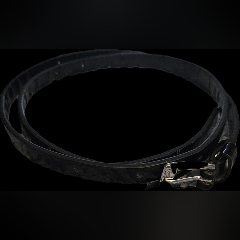 Express Black Faux Leather Belt